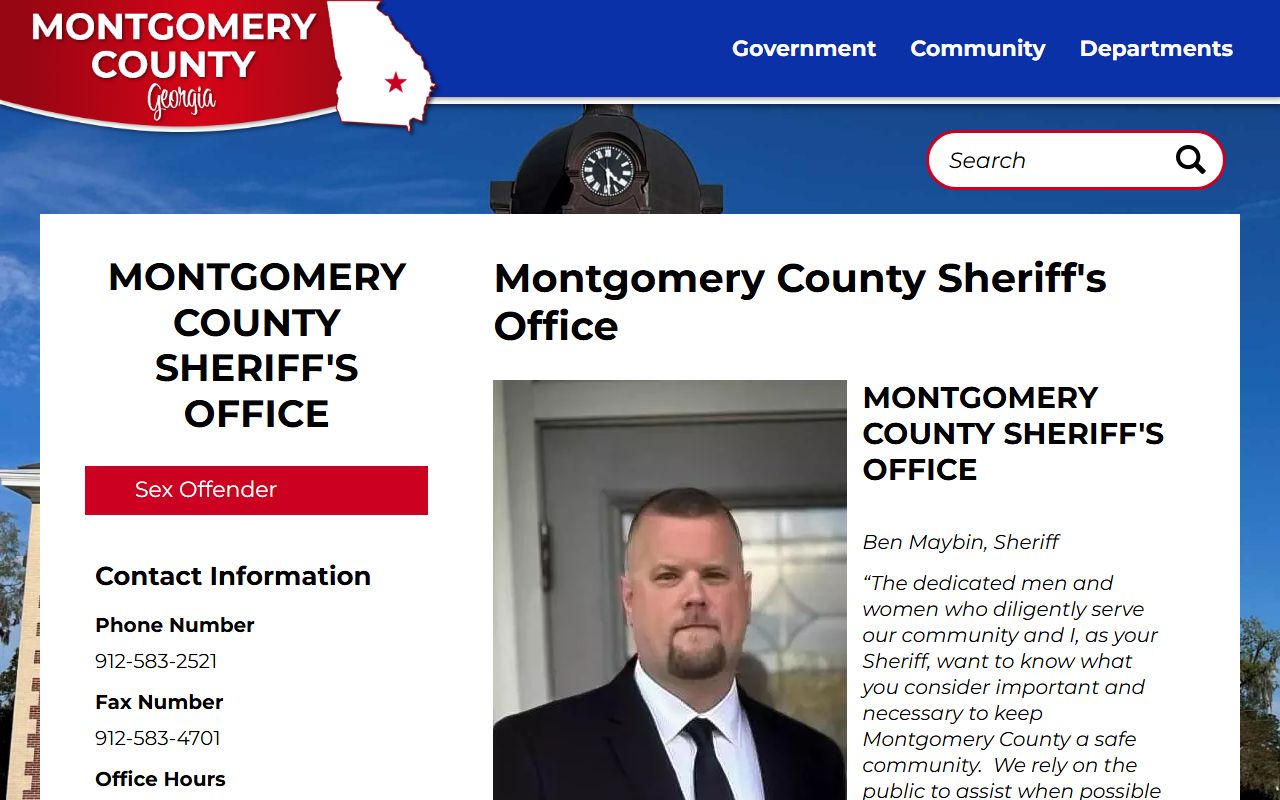 Montgomery County Jail and Sheriff's Office custody contact record