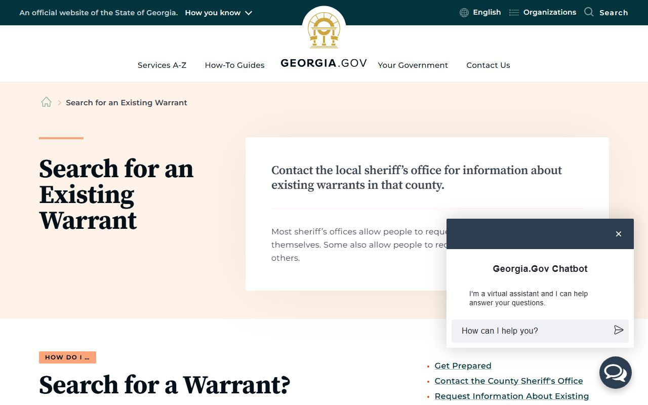 Georgia warrant guidance for Montgomery County arrest and court records